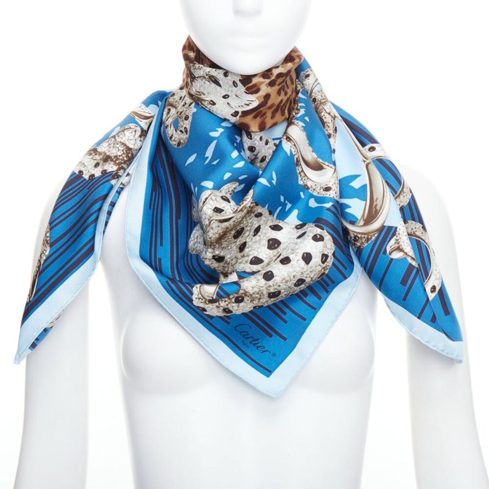 Cartier Silk Panther Print Scarf